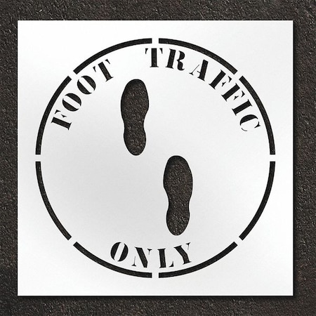 Pavement Stencil, Foot Traffic Only, STL-108-14811 MPN:STL-108-14811