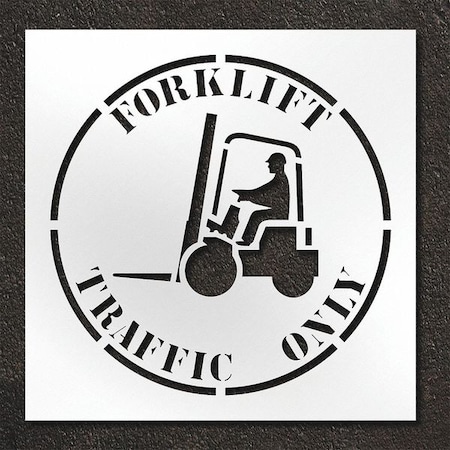 Pavement Stencil, Forklift Traffic Only, STL-108-14812 MPN:STL-108-14812