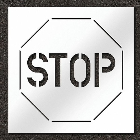 Pavement Stencil, Stop, STL-108-16001 MPN:STL-108-16001