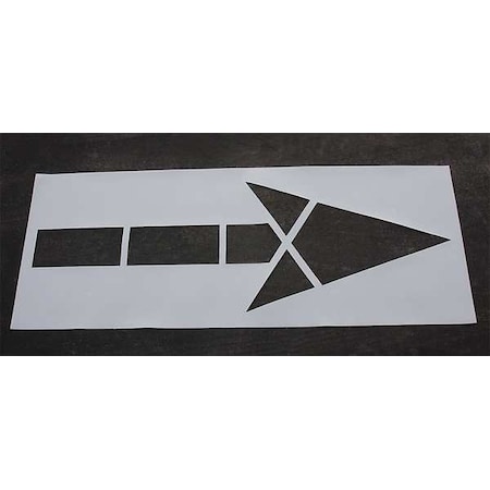 Pavement Stencil, Symbol, MUTCD Straight Arrow, 120 in Character Height, Not Applicable Font, Clear MPN:STL-108-5000