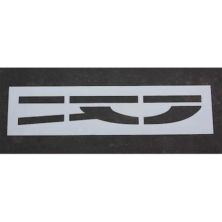 Pavement Stencil, Letter, R X R, 72 in Character Height, Highway Gothic Font, Polyethylene, Clear MPN:STL-108-5020