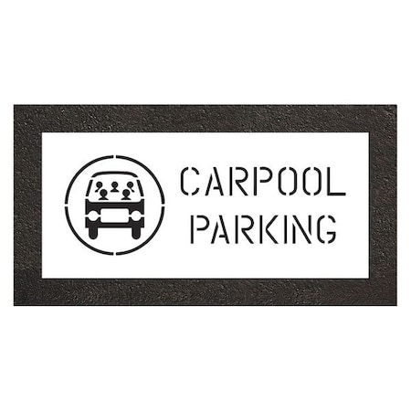 Pavement Stencil, Combination Set, Parking Lot Symbols, 4 in Character Height, White, 1 Pieces MPN:STL-108-50428