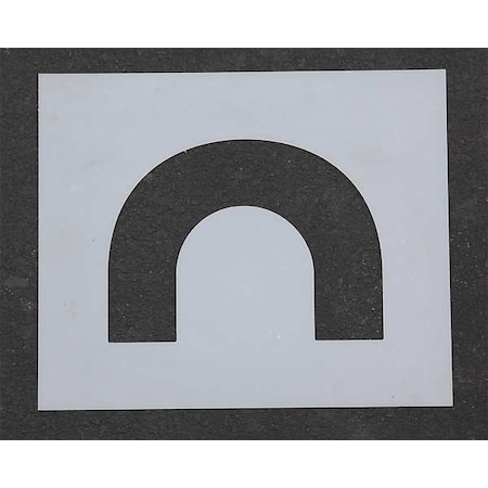 Pavement Stencil, Symbol, End Loop, 4 in Character Height, Not Applicable Font, Polyethylene, Clear MPN:STL-108-5070