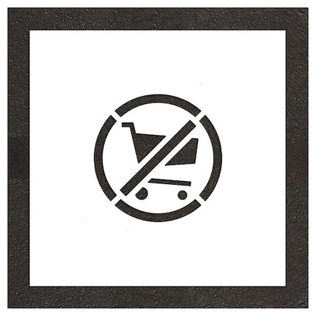 Pavement Stencil, Symbol, Parking Lot Symbols, 8 in Character Height, Not Applicable Font, White MPN:STL-108-50837