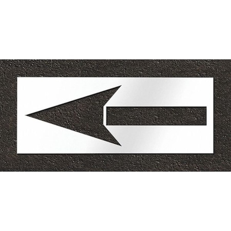 Pavement Stencil, Symbol, Bike Lane Arrow, 24 in Character Height, Not Applicable Font, Clear MPN:STL-108-5110
