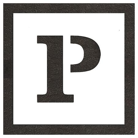 Pavement Stencil, Letter, Parking Lot Symbols, 12 in Character Height, Not Applicable Font, White MPN:STL-108-51226