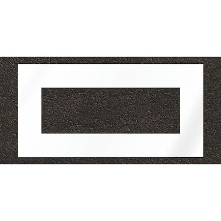 Pavement Stencil, Symbol, Highway Rectangle, 24 in Character Height, Not Applicable Font, Clear MPN:STL-108-5210