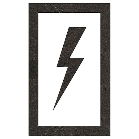 Pavement Stencil, Symbol, Electric Car Logo, 24 in Character Height, Not Applicable Font, White MPN:STL-108-52422