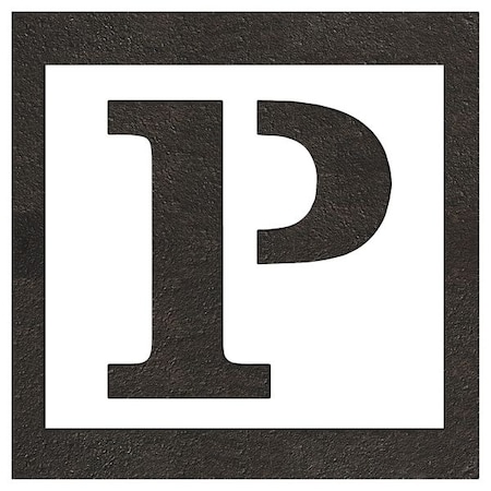 Pavement Stencil, Letter, Parking Lot Symbols, 24 in Character Height, Not Applicable Font, White MPN:STL-108-52426