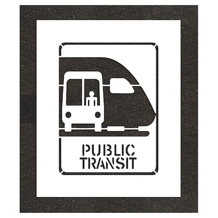 Pavement Stencil, Combination Set, Bus, 24 in Character Height, Low Density Polyethylene (LDPE) MPN:STL-108-52432