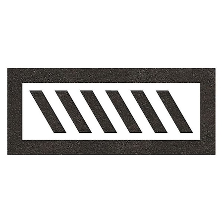 Pavement Stencil, Symbol, Slash, 24 in Character Height, Low Density Polyethylene (LDPE), White MPN:STL-108-52435