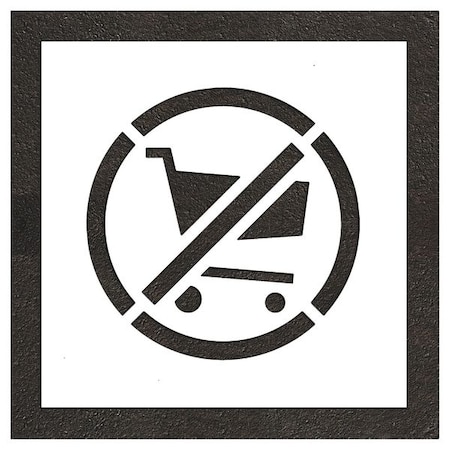 Pavement Stencil, Symbol, Parking Lot Symbols, 24 in Character Height, White, 1 Pieces MPN:STL-108-52437