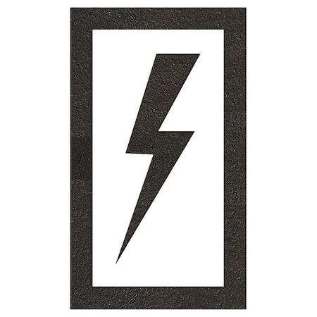 Pavement Stencil, Symbol, Electric Car Logo, 36 in Character Height, Not Applicable Font, White MPN:STL-108-53622