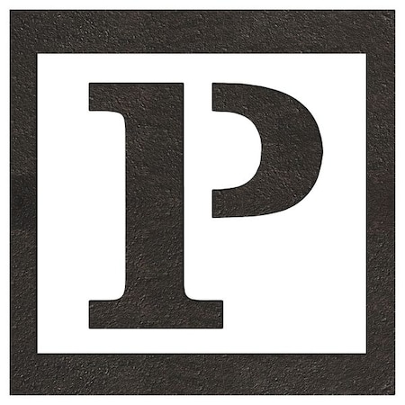 Pavement Stencil, Letter, Parking Lot Symbols, 36 in Character Height, Not Applicable Font, White MPN:STL-108-53626