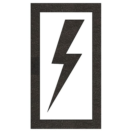 Pavement Stencil, Symbol, Electric Car Logo, 48 in Character Height, Not Applicable Font, White MPN:STL-108-54822