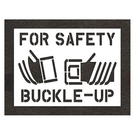 Pavement Stencil, Combination Set, Parking Lot Symbols, 56 in Character Height, White, 1 Pieces MPN:STL-108-56629