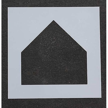 Athletic Stencil, Symbol, Baseball Home Plate, 17 in Character Height, Not Applicable Font, Clear MPN:STL-108-6495