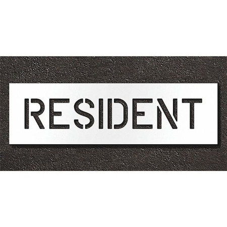 Pavement Stencil, Resident, STL-108-70630 MPN:STL-108-70630