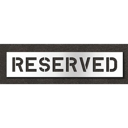 Pavement Stencil, Reserved, STL-108-70833 MPN:STL-108-70833