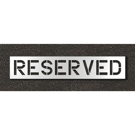 Pavement Stencil, Reserved, STL-108-71233 MPN:STL-108-71233