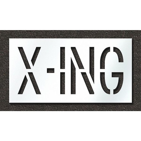 Pavement Stencil, X-ing, STL-108-71827 MPN:STL-108-71827