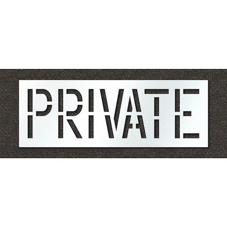 Pavement Stencil, Private, STL-108-71829 MPN:STL-108-71829