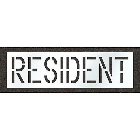 Pavement Stencil, Resident, STL-108-71830 MPN:STL-108-71830