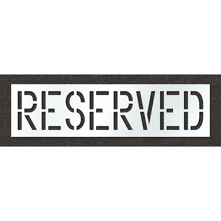 Pavement Stencil, Reserved, STL-108-71833 MPN:STL-108-71833