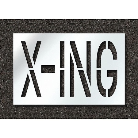 Pavement Stencil, X-ing, STL-108-72427 MPN:STL-108-72427