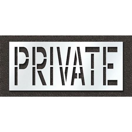 Pavement Stencil, Private, STL-108-72429 MPN:STL-108-72429