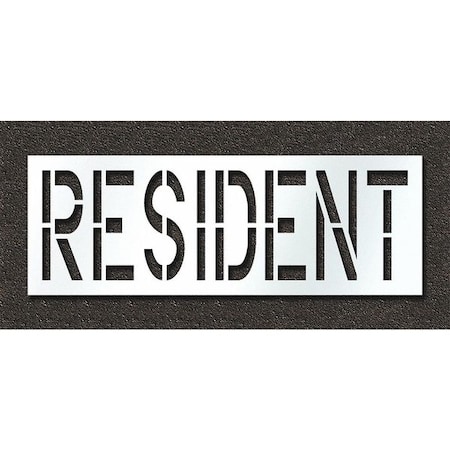 Pavement Stencil, Resident, STL-108-72430 MPN:STL-108-72430