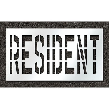 Pavement Stencil, Resident, STL-108-73630 MPN:STL-108-73630