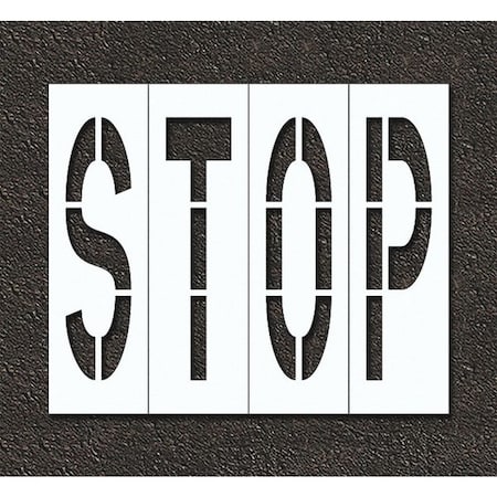 Pavement Stencil, Stop, STL-108-74803 MPN:STL-108-74803