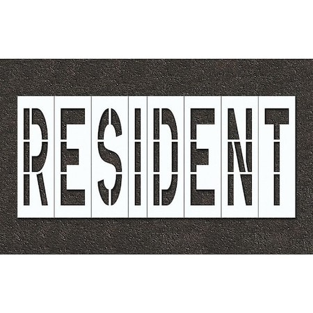 Pavement Stencil, Resident, STL-108-74830 MPN:STL-108-74830