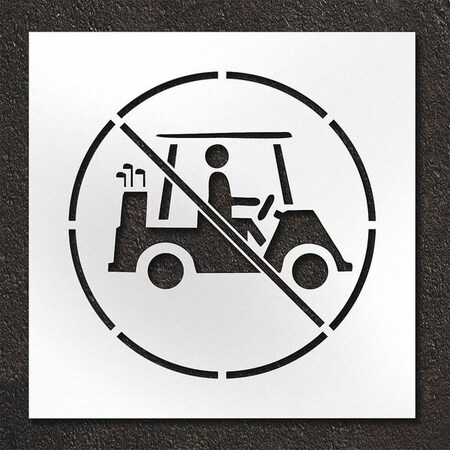 Pavement Stencil, No Carts, STL-108-75602 MPN:STL-108-75602