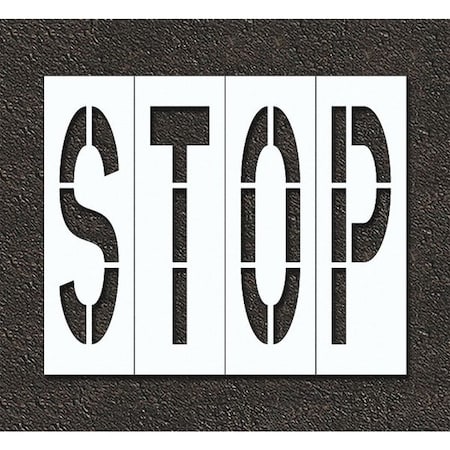 Pavement Stencil, Stop, STL-108-79603 MPN:STL-108-79603
