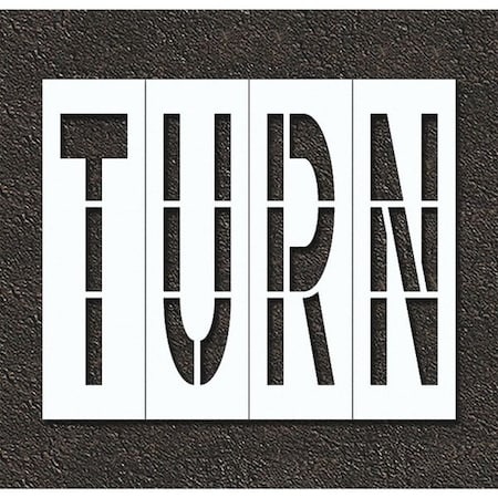 Pavement Stencil, Turn, STL-108-79619 MPN:STL-108-79619