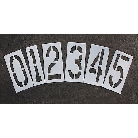 Pavement Stencil, 24 in, Number Kit, 1/8, STL-108-8240 MPN:STL-108-8240