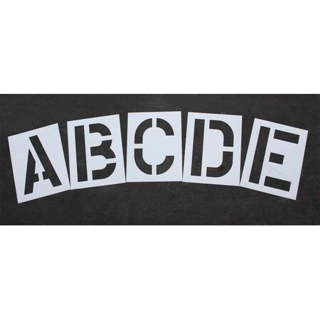 Pavement Stencil, 24 in, Alphabet Kit, 1/8, STL-108-8245W MPN:STL-108-8245W