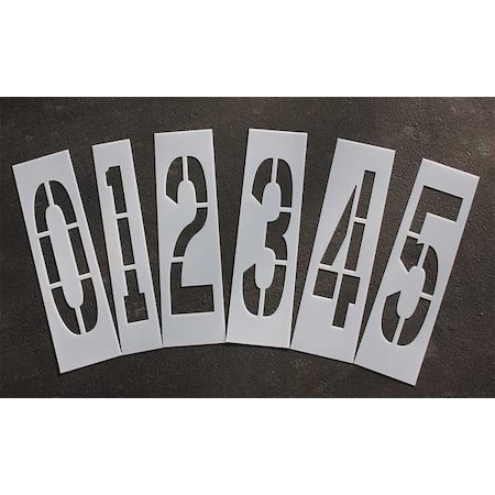 Pavement Stencil, 36 in, Number Kit, 1/8, STL-108-8360 MPN:STL-108-8360