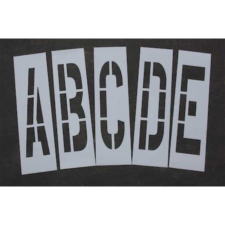 Pavement Stencil, 36 in, Alpha Kit, 1/8, STL-108-8365 MPN:STL-108-8365