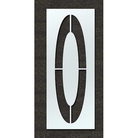 Airport Pavement Stencil, Number, 108 in Character Height, Highway Gothic Font, Polyethylene, Clear MPN:STL-108-F1080