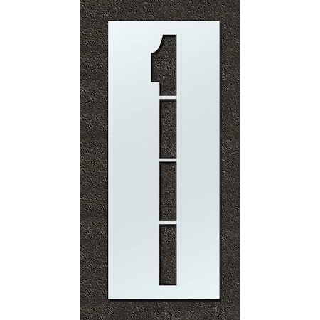 Airport Pavement Stencil, Number, 108 in Character Height, Highway Gothic Font, Polyethylene, Clear MPN:STL-108-F1081