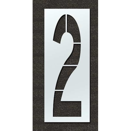 Airport Pavement Stencil, Number, 108 in Character Height, Highway Gothic Font, Polyethylene, Clear MPN:STL-108-F1082