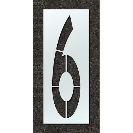 Airport Pavement Stencil, Number, 108 in Character Height, Highway Gothic Font, Clear, 1 Pieces MPN:STL-108-F1086