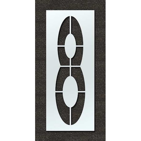 Airport Pavement Stencil, Number, 108 in Character Height, Highway Gothic Font, Clear, 1 Pieces MPN:STL-108-F1088