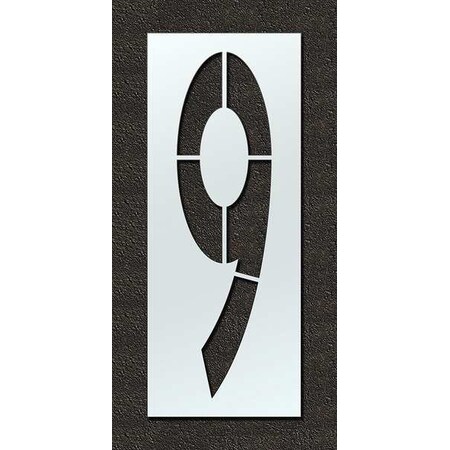 Airport Pavement Stencil, Number, 108 in Character Height, Highway Gothic Font, Clear, 1 Pieces MPN:STL-108-F1089
