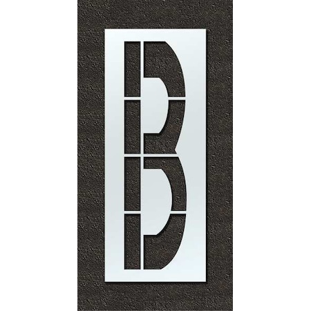 Airport Pavement Stencil, Letter, 108 in Character Height, Highway Gothic Font, Polyethylene, Clear MPN:STL-108-F108B