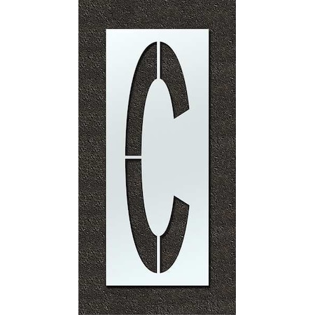 Airport Pavement Stencil, Letter, 108 in Character Height, Highway Gothic Font, Polyethylene, Clear MPN:STL-108-F108C