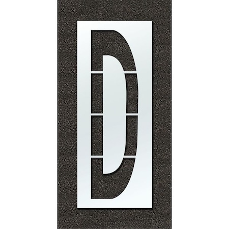 Airport Pavement Stencil, Letter, 108 in Character Height, Highway Gothic Font, Polyethylene, Clear MPN:STL-108-F108D